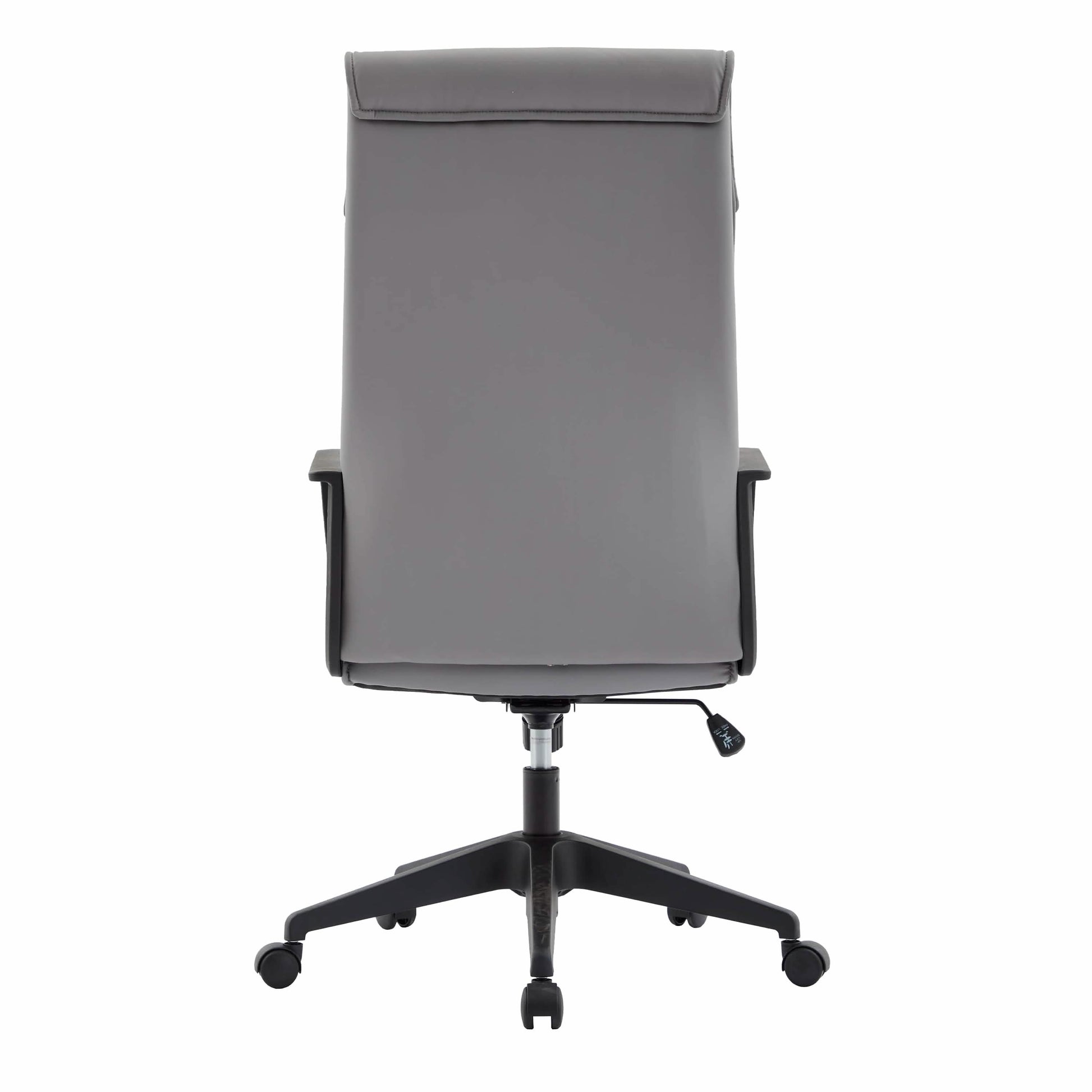 Aiaria Ergonomic High-Back Leather Office Chair with Adjustable Height, Swivel, Tilt, and Double Wheel Casters Grey Office Chair Your Vendor Name