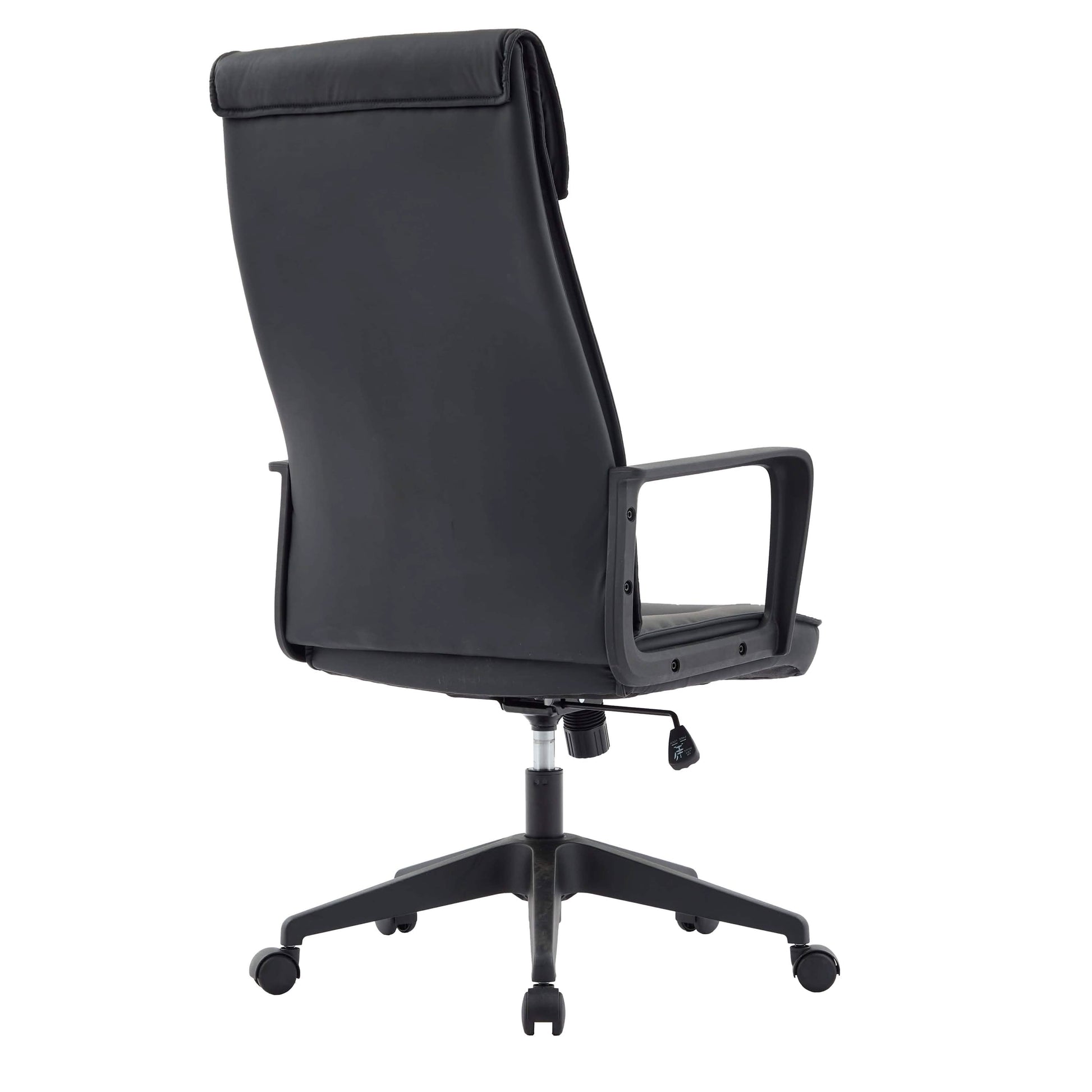 Aiaria Ergonomic High-Back Leather Office Chair with Adjustable Height, Swivel, Tilt, and Double Wheel Casters Black Office Chair Your Vendor Name