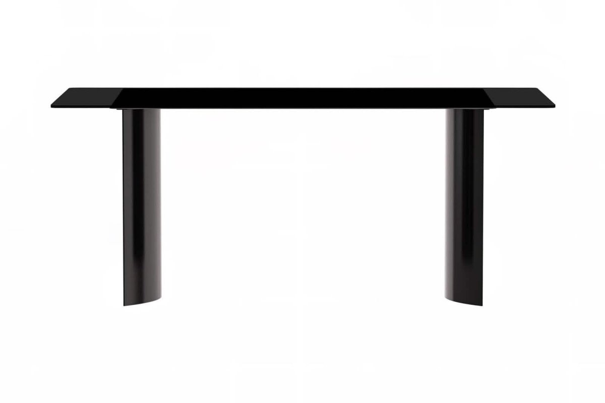 Zara Rectangular Dining Table with Glass/Sintered Stone Top and Stainless Steel Base