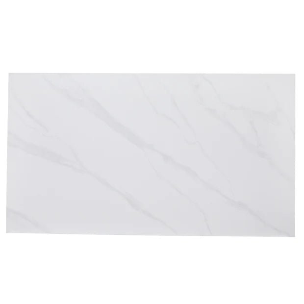 Zayle Rectangular Dining Table with a Sintered Stone Tabletop and a Stainless Steel Base