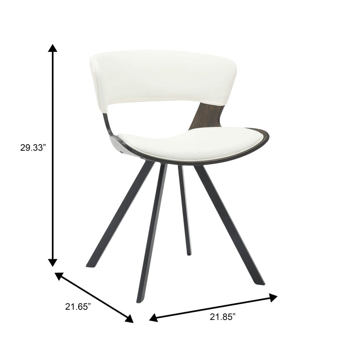 Zephry 5 - Piece Dining Set with Square Dining Table White Sintered Stone Top and 4 Leather Dining Chairs
