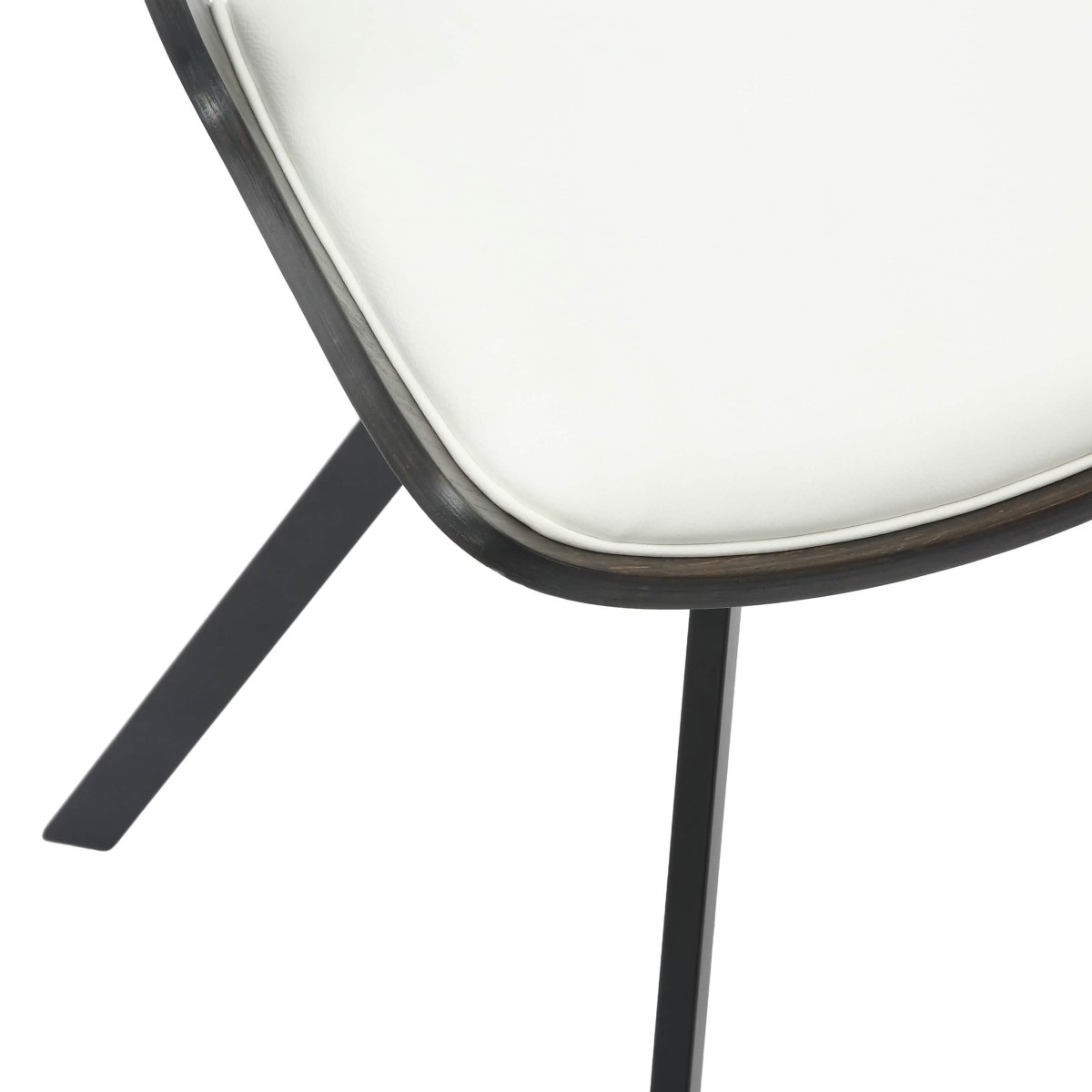 Zephry 5 - Piece Dining Set with Square Dining Table White Sintered Stone Top and 4 Leather Dining Chairs