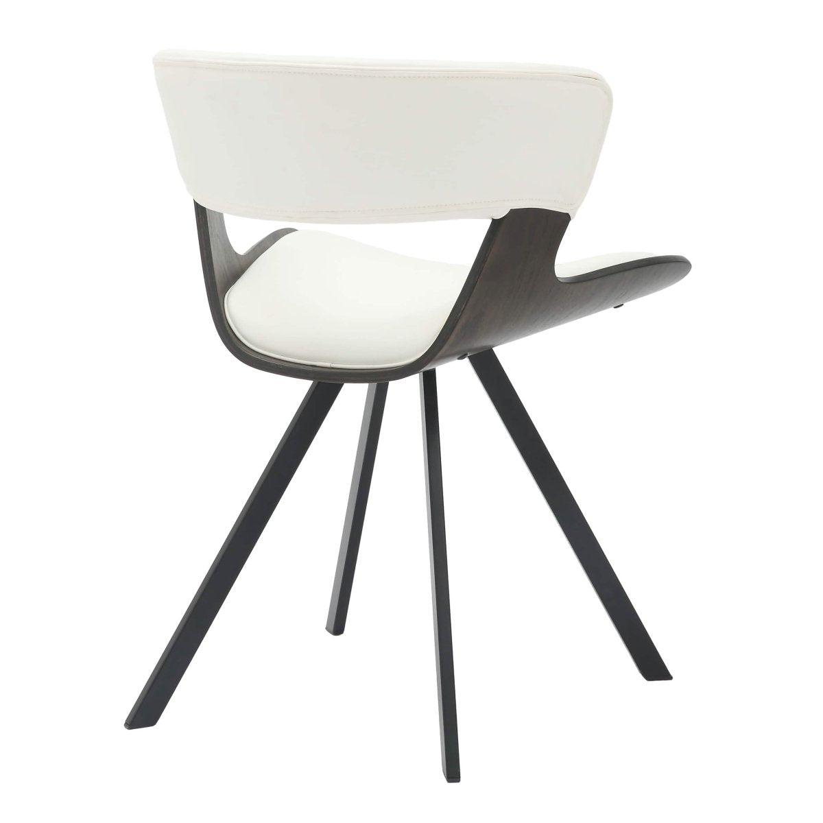Zephry 5 - Piece Dining Set with Square Dining Table White Sintered Stone Top and 4 Leather Dining Chairs