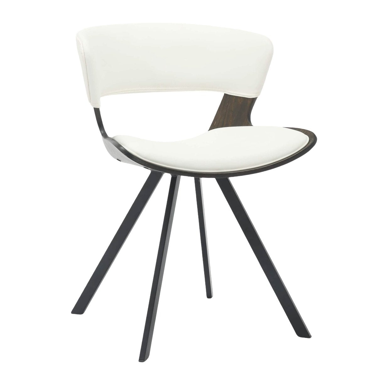 Zephry 5 - Piece Dining Set with Square Dining Table White Sintered Stone Top and 4 Leather Dining Chairs