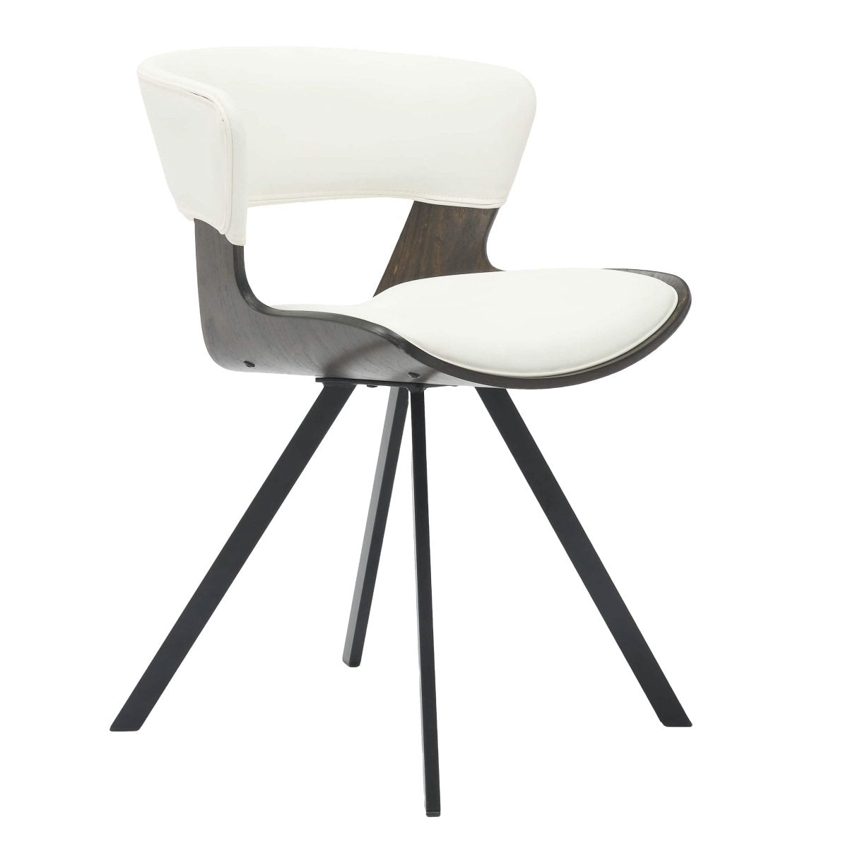 Zephry 5 - Piece Dining Set with Square Dining Table White Sintered Stone Top and 4 Leather Dining Chairs