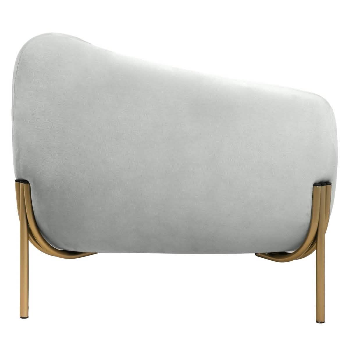 Zuno Modern Three - Seater Velvet Sofa with Gold Iron Legs