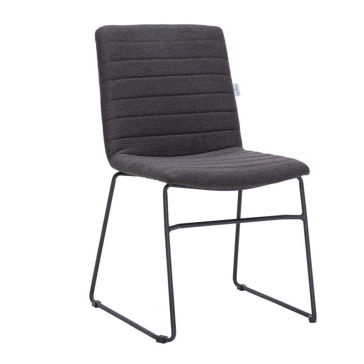 Zylar Leather/Polyester Office Guest Chair with Powder - Coated Stainless Steel Base
