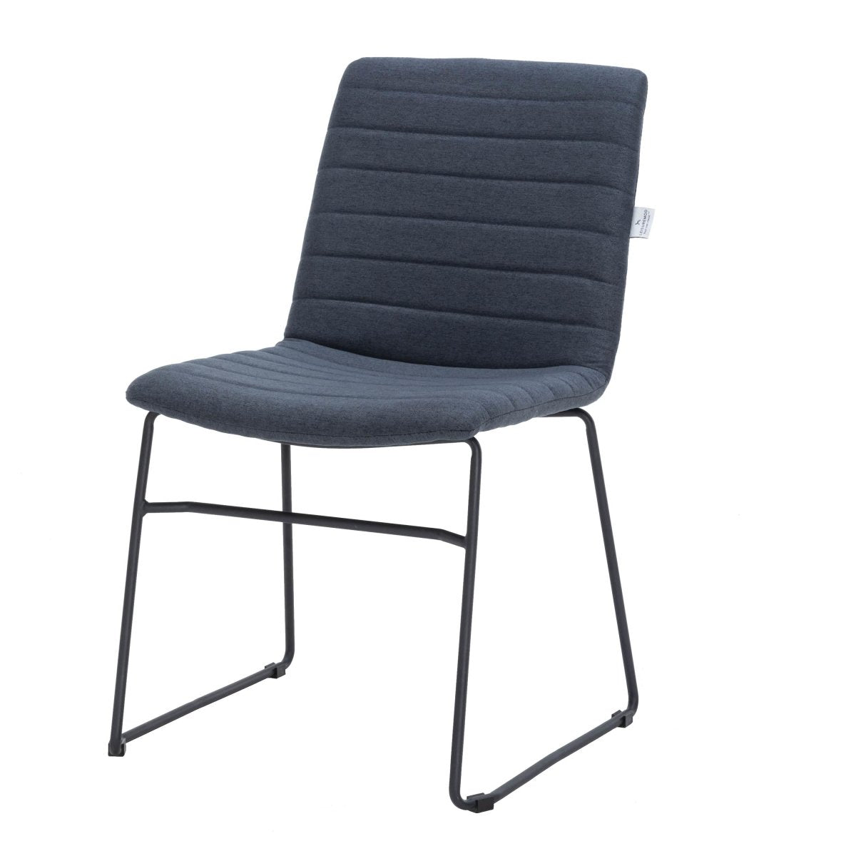 Zylar Leather/Polyester Office Guest Chair with Powder - Coated Stainless Steel Base