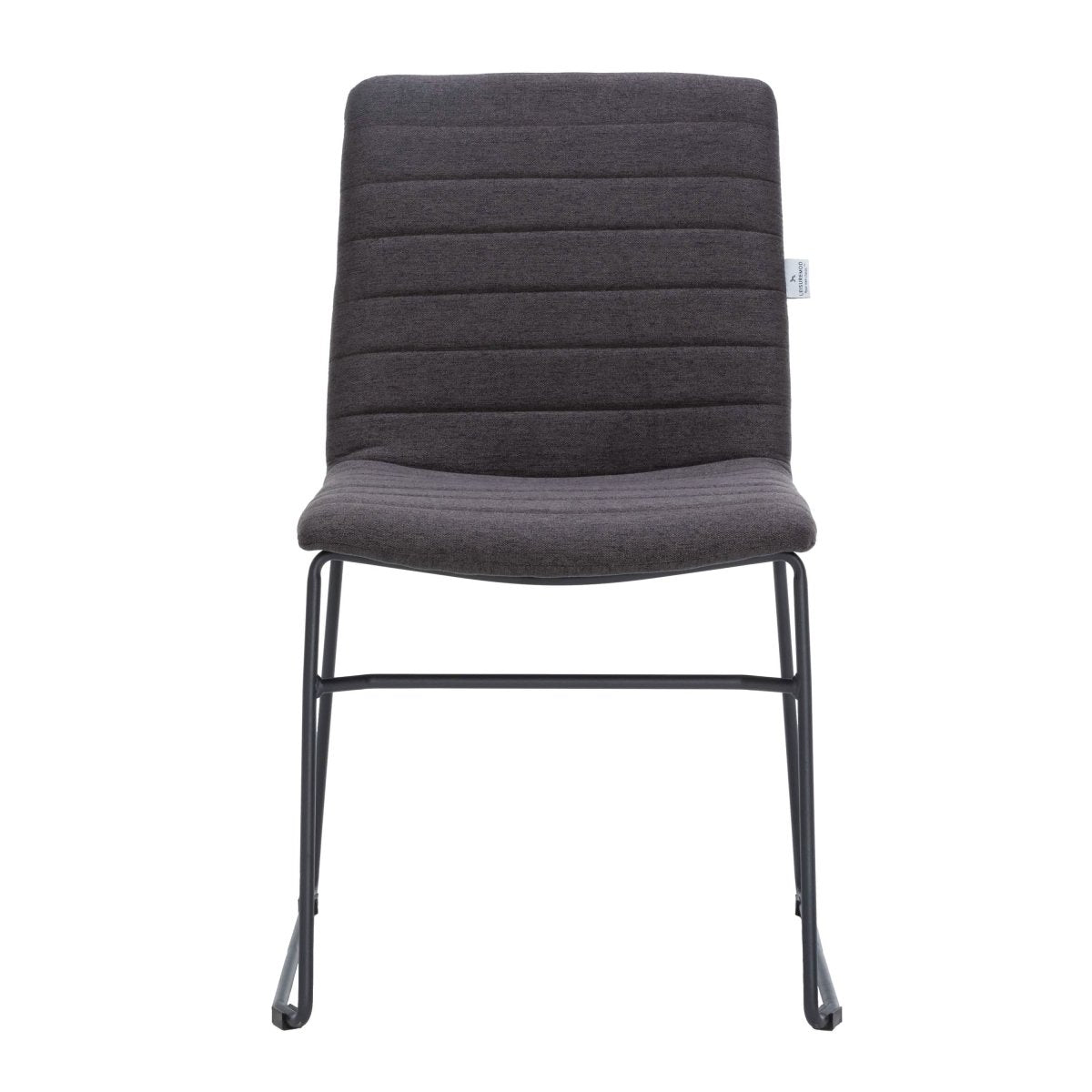 Zylar Leather/Polyester Office Guest Chair with Powder - Coated Stainless Steel Base