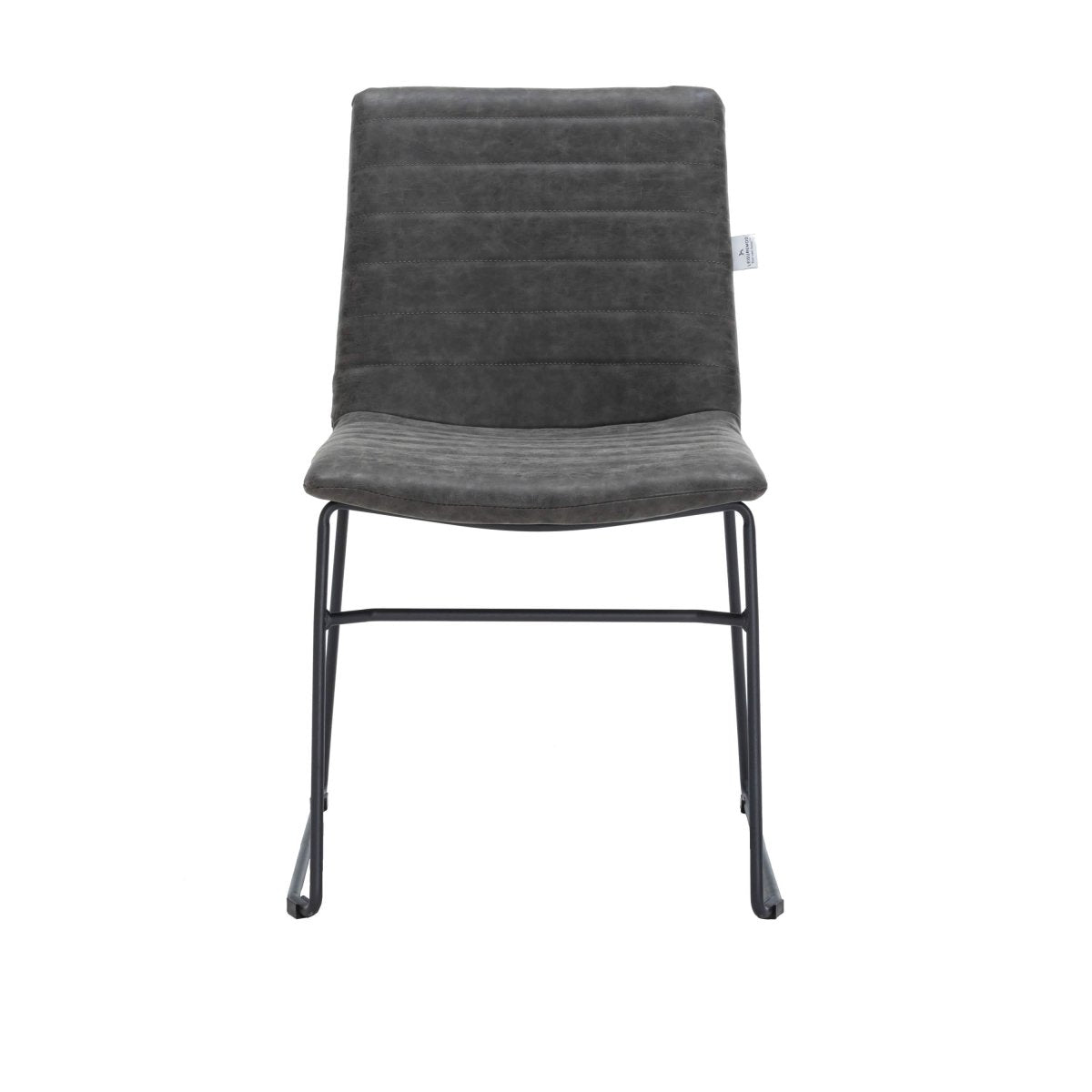Zylar Leather/Polyester Office Guest Chair with Powder - Coated Stainless Steel Base