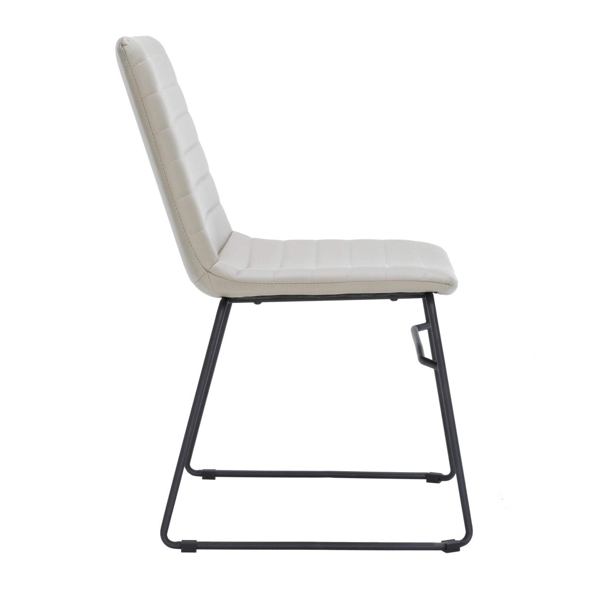 Zylar Leather/Polyester Office Guest Chair with Powder - Coated Stainless Steel Base