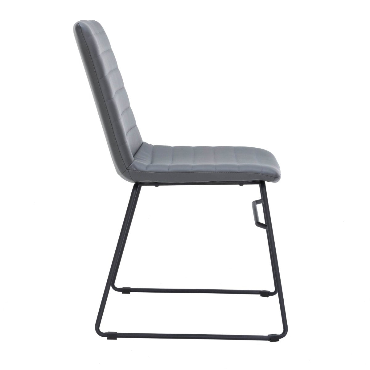 Zylar Leather/Polyester Office Guest Chair with Powder - Coated Stainless Steel Base