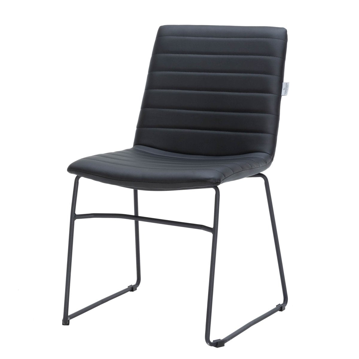 Zylar Leather/Polyester Office Guest Chair with Powder - Coated Stainless Steel Base