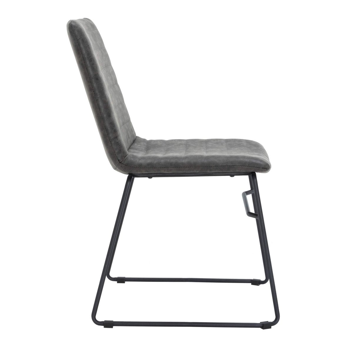 Zylar Leather/Polyester Office Guest Chair with Powder - Coated Stainless Steel Base