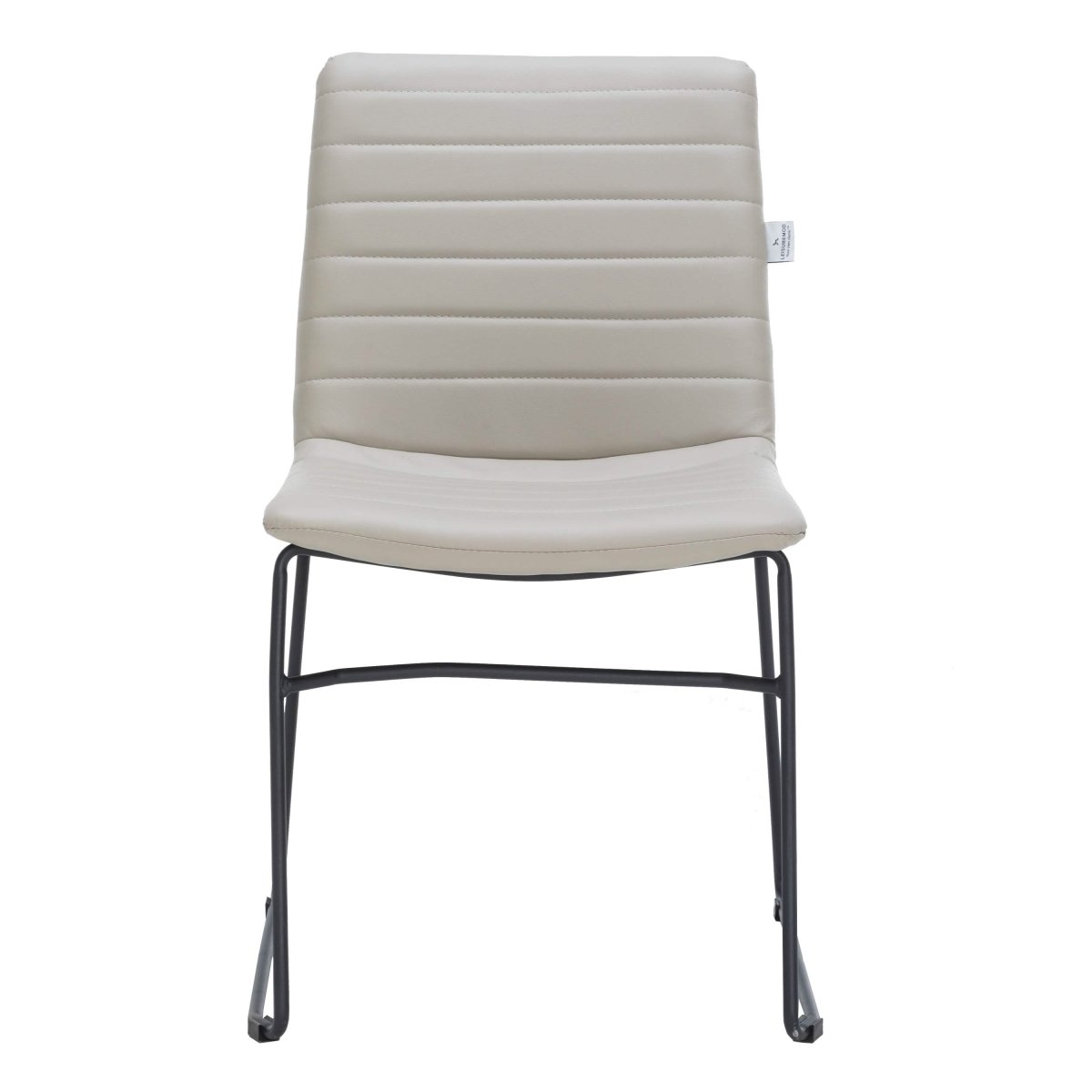 Zylar Leather/Polyester Office Guest Chair with Powder - Coated Stainless Steel Base