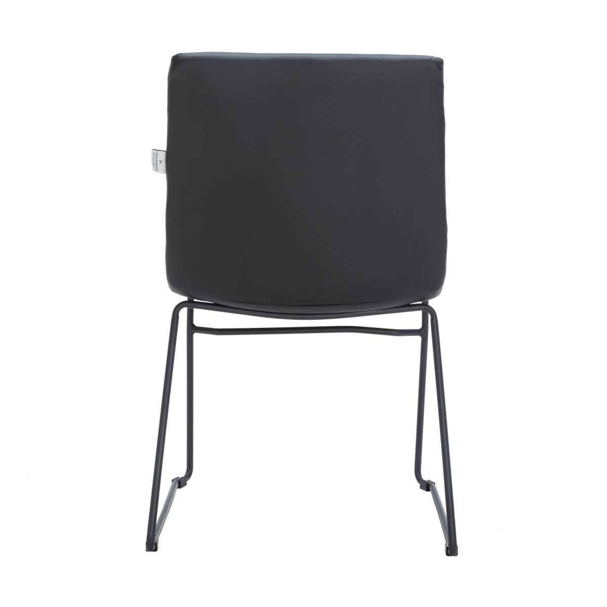 Zylar Leather/Polyester Office Guest Chair with Powder - Coated Stainless Steel Base