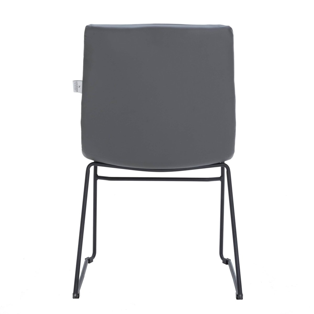 Zylar Leather/Polyester Office Guest Chair with Powder - Coated Stainless Steel Base