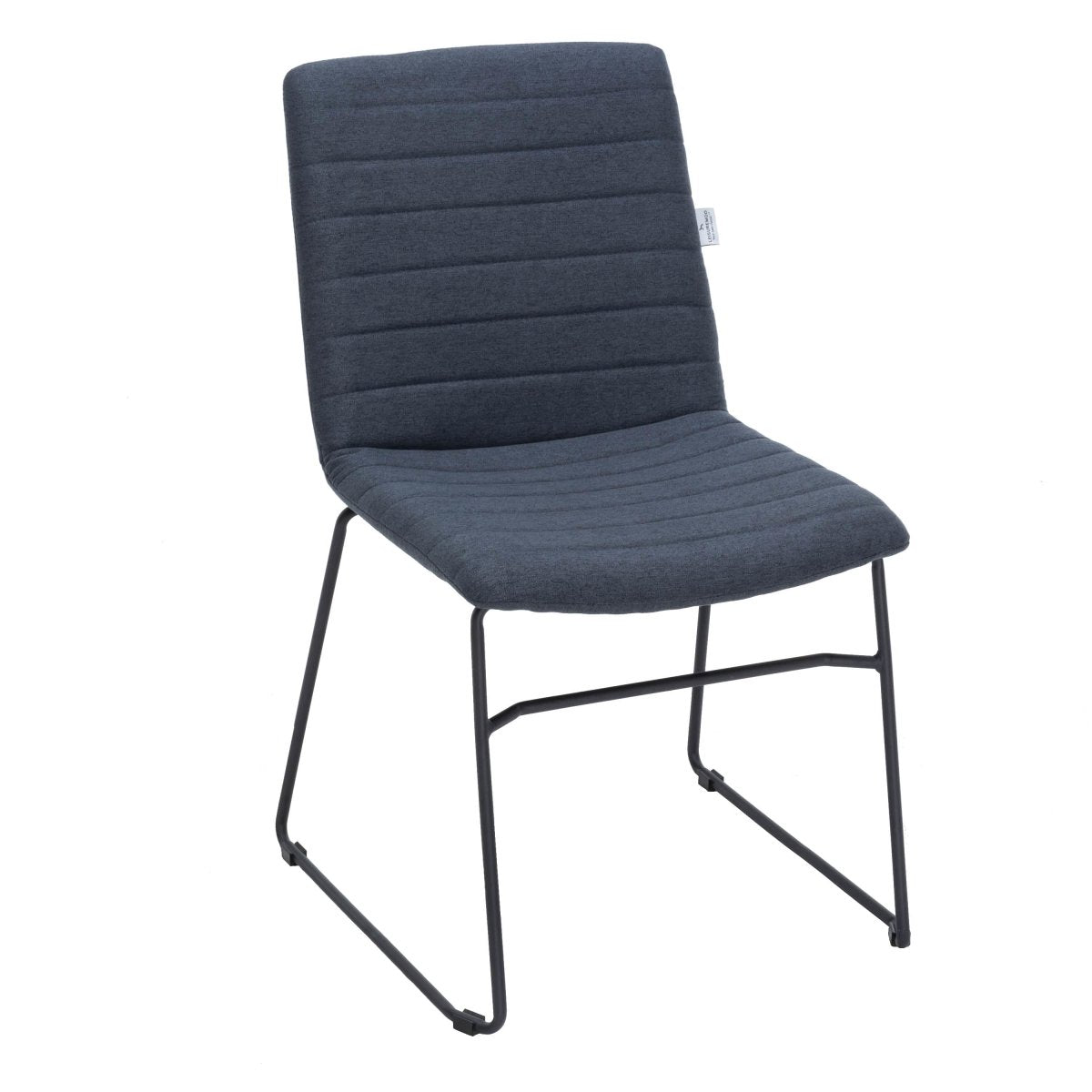 Zylar Leather/Polyester Office Guest Chair with Powder - Coated Stainless Steel Base