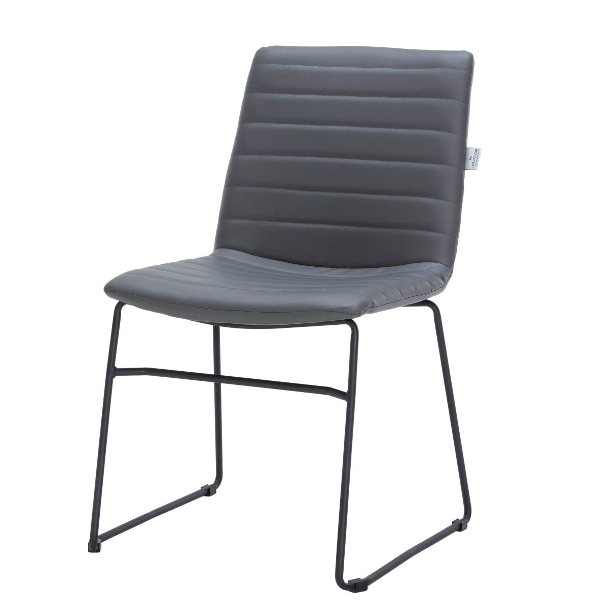 Zylar Leather/Polyester Office Guest Chair with Powder - Coated Stainless Steel Base