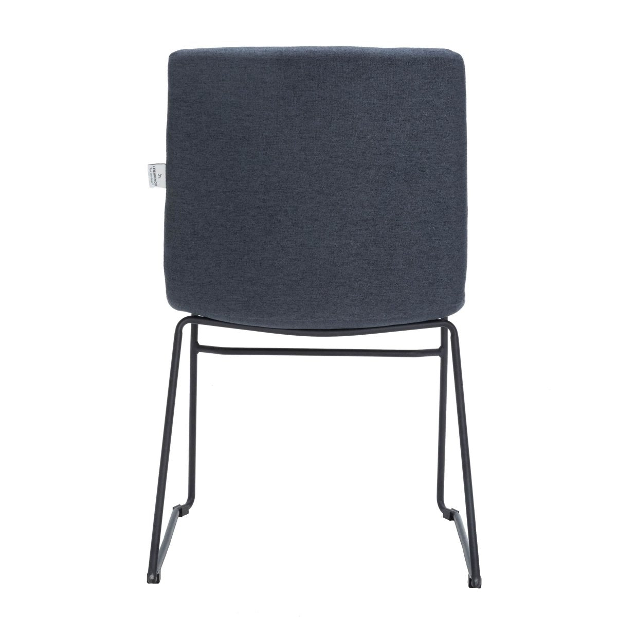 Zylar Leather/Polyester Office Guest Chair with Powder - Coated Stainless Steel Base