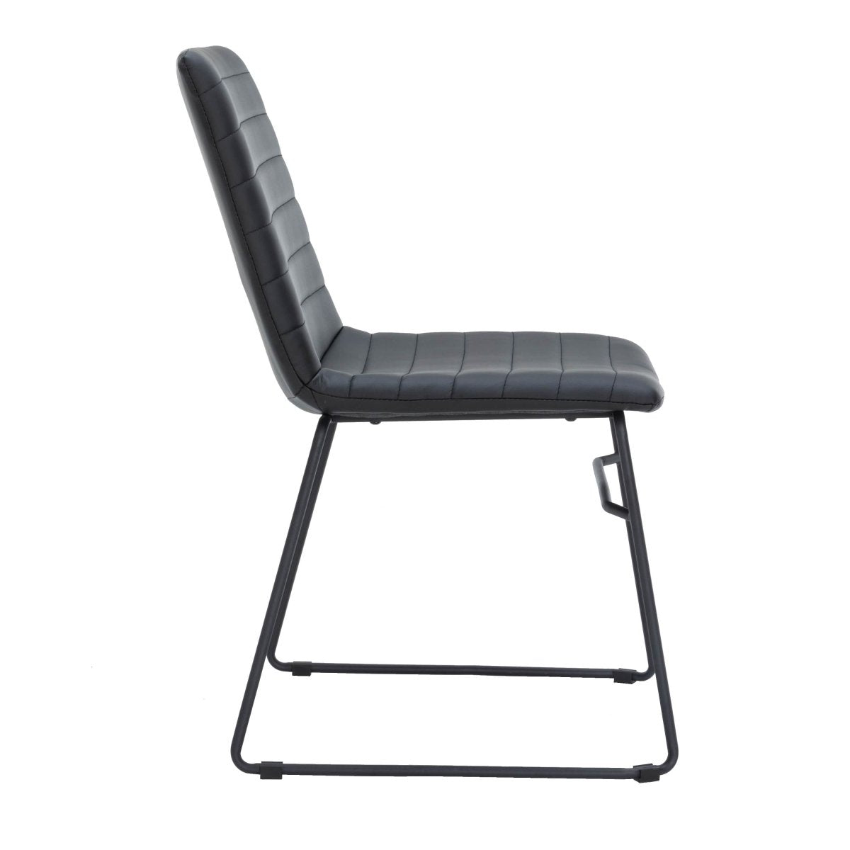 Zylar Leather/Polyester Office Guest Chair with Powder - Coated Stainless Steel Base