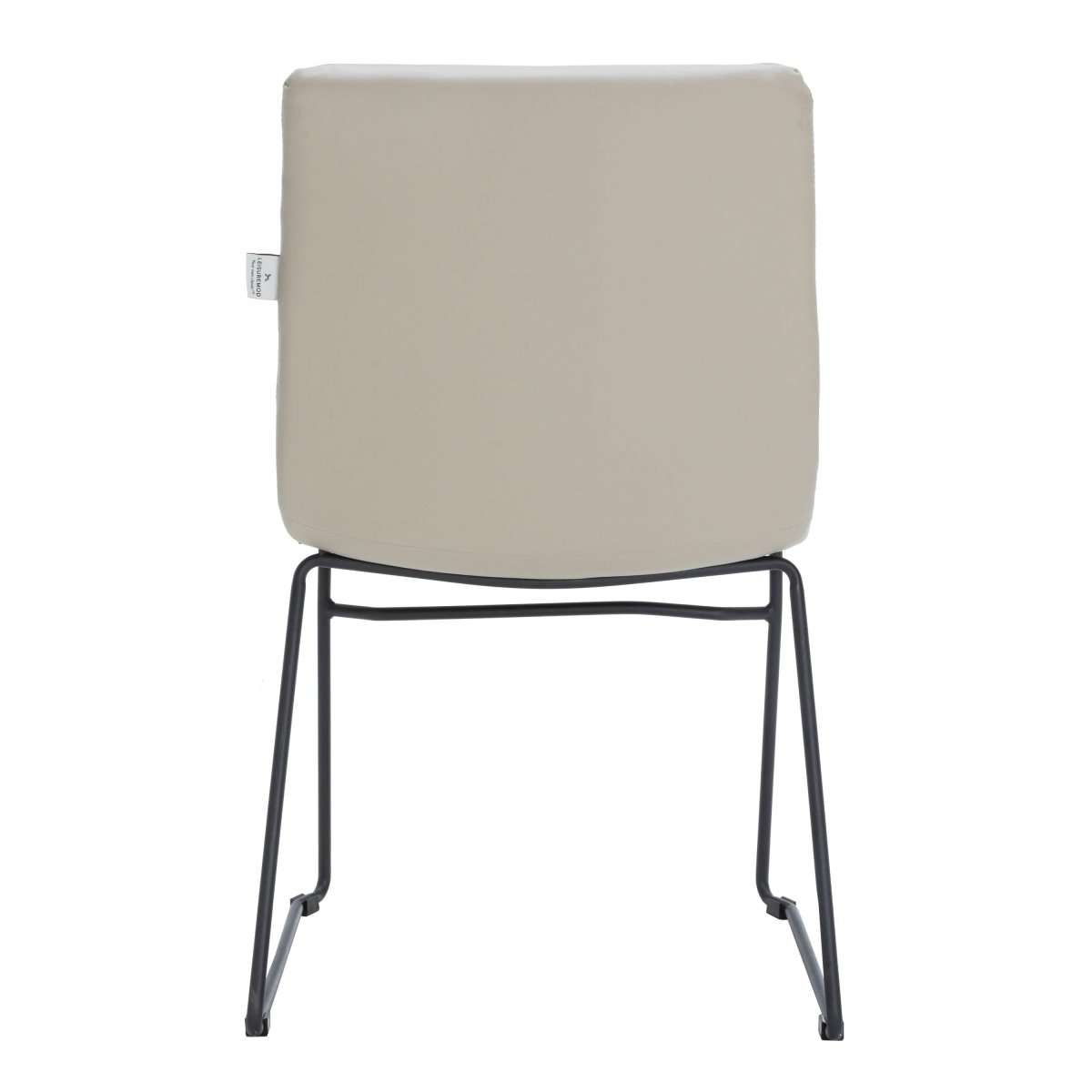 Zylar Leather/Polyester Office Guest Chair with Powder - Coated Stainless Steel Base